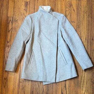 Theory Light Gray cashmere blend Trench Coat women’s M medium